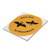 Halloween Bats Orange Fliese (Seite)