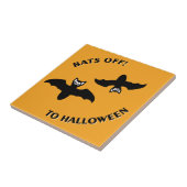 Halloween Bats Orange Fliese (Seite)