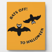 Halloween Bats Orange Fotoplatte (Vorderseite)