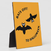 Halloween Bats Orange Fotoplatte (Seite)