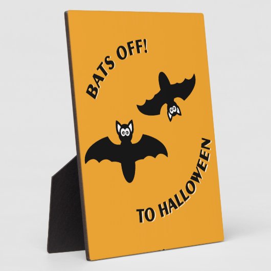 Halloween Bats Orange Fotoplatte (Seite)
