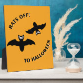 Halloween Bats Orange Fotoplatte (Seite)