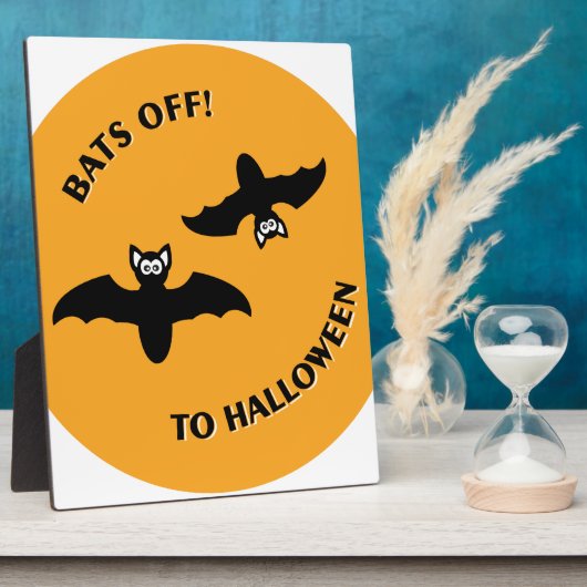 Halloween Bats Orange Fotoplatte (Seite)