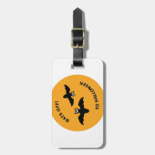 Halloween Bats Orange Gepäckanhänger (Vorderseite vertikal)