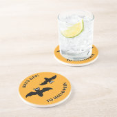 Halloween Bats Orange Getränkeuntersetzer (Seite)