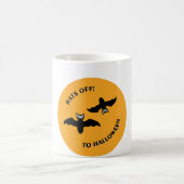 Halloween Bats Orange Kaffeetasse (Mittel)