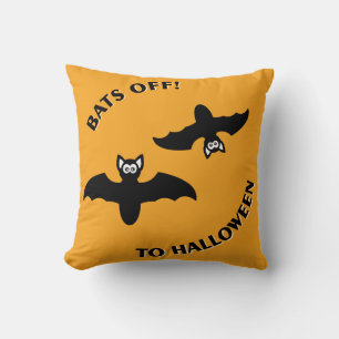 Halloween Bats Orange Kissen