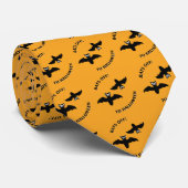 Halloween Bats Orange Krawatte (Gerollt)