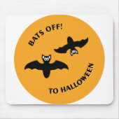 Halloween Bats Orange Mousepad (Vorne)