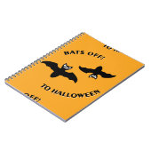 Halloween Bats Orange Notizblock (Linke Seite)