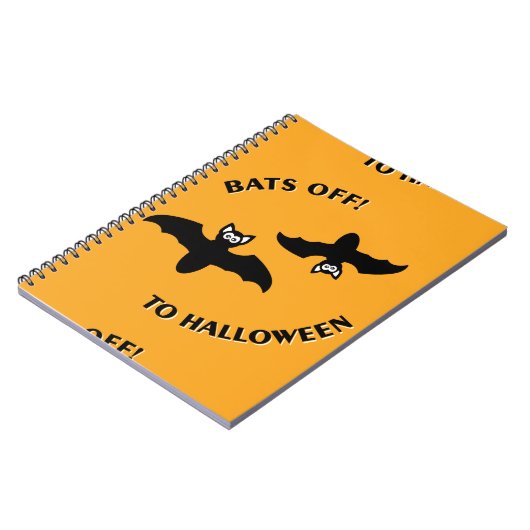 Halloween Bats Orange Notizblock (Linke Seite)