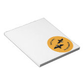 Halloween Bats Orange Notizblock (angewinkelt)