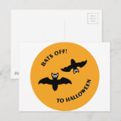 Halloween Bats Orange Postkarte (Vorne/Hinten)
