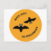 Halloween Bats Orange Postkarte (Vorderseite)