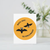 Halloween Bats Orange Postkarte (Stehend Vorderseite)
