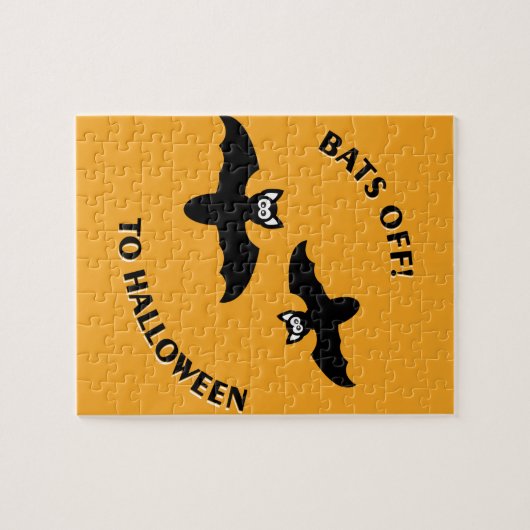 Halloween Bats Orange Puzzle (Horizontal)