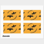 Halloween Bats Orange Rechteckiger Aufkleber (Blatt)