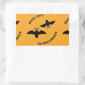 Halloween Bats Orange Rechteckiger Aufkleber (Tasche)