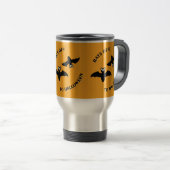 Halloween Bats Orange Reisebecher (VorderseiteRechts)