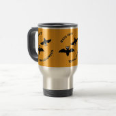 Halloween Bats Orange Reisebecher (Vorderseite Links)