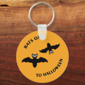 Halloween Bats Orange Schlüsselanhänger (Vorderseite)