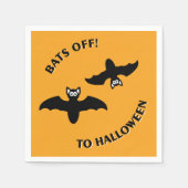 Halloween Bats Orange Serviette (Vorderseite)