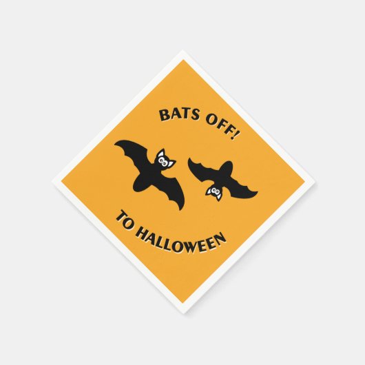 Halloween Bats Orange Serviette (Ecke)