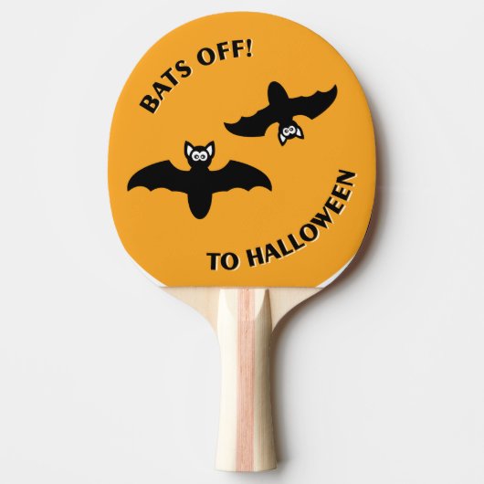 Halloween Bats Orange Tischtennis Schläger (Vorderseite)