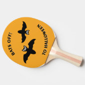 Halloween Bats Orange Tischtennis Schläger (Seitenansicht)