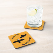 Halloween Bats Orange Untersetzer (Rechte Seite)