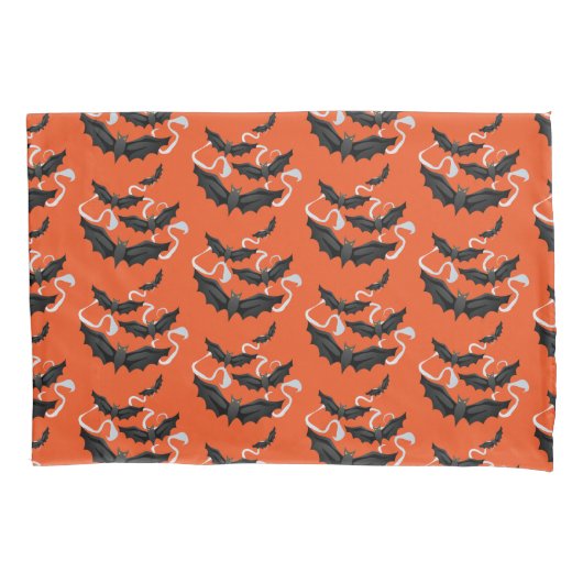 Halloween Bats Pillowcase Kissenbezug (Vorderseite)