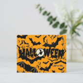 Halloween Bats Postkarte (Stehend Vorderseite)