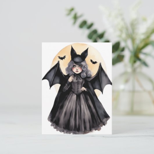 Halloween Bats Postkarte (Stehend Vorderseite)