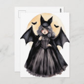 Halloween Bats Postkarte (Vorne/Hinten)