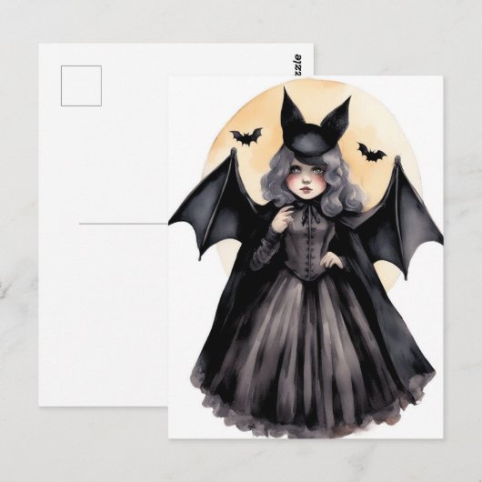 Halloween Bats Postkarte (Vorne/Hinten)