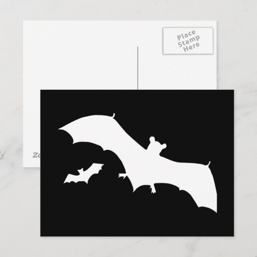 Halloween Bats Postkarte (Vorne/Hinten)