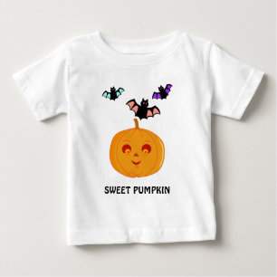Halloween Bats & Pumpkin Baby T-shirt