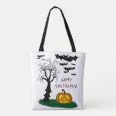 Halloween Bats Pumpkin Spooky Tree Tasche (Rückseite)