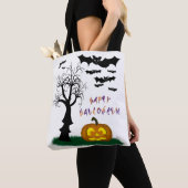 Halloween Bats Pumpkin Spooky Tree Tasche (Von Nahem)