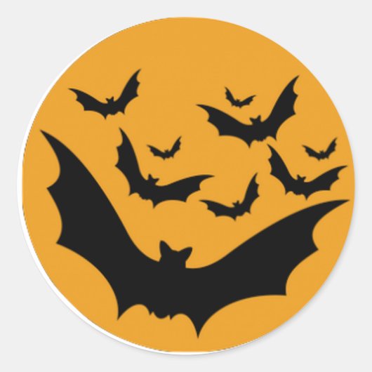 Halloween Bats Runder Aufkleber (Vorderseite)