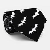 Halloween Bats Schwarz-weiß Pattern Neck Tie Krawatte (Gerollt)