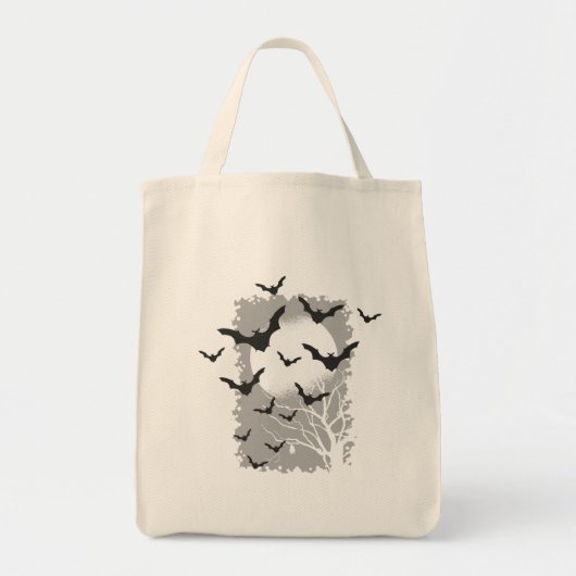 Halloween Bats Silhouette Black Flying Vampires Tragetasche (Vorne)
