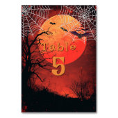 Halloween-Bats-Spinnennetze Tischnummer (Vorderseite)