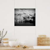 Halloween Bats - Spooky Scene Poster (Küche)