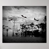 Halloween Bats - Spooky Scene Poster (Vorne)