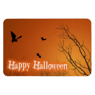 Halloween Bats und Bäume Magnet
