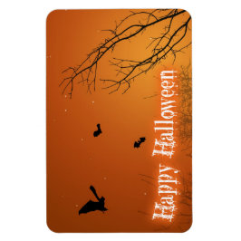 Halloween Bats und Bäume Magnet