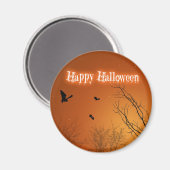 Halloween Bats und Bäume Magnet (Vorderseite/Rückseite)