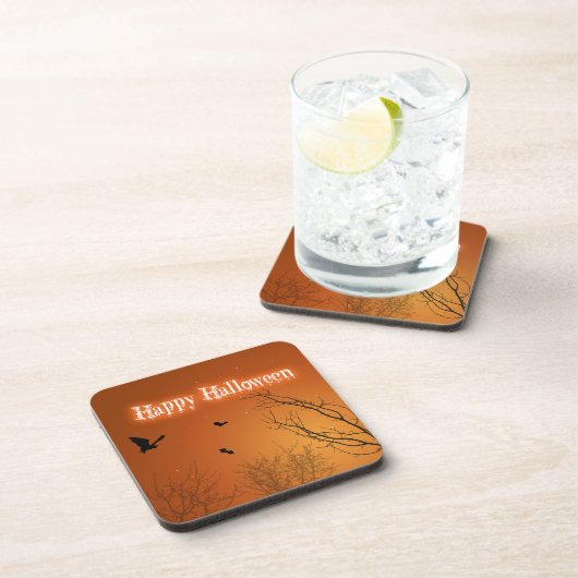 Halloween Bats und Bäume Untersetzer (Rechte Seite)