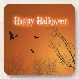 Halloween Bats und Bäume Untersetzer